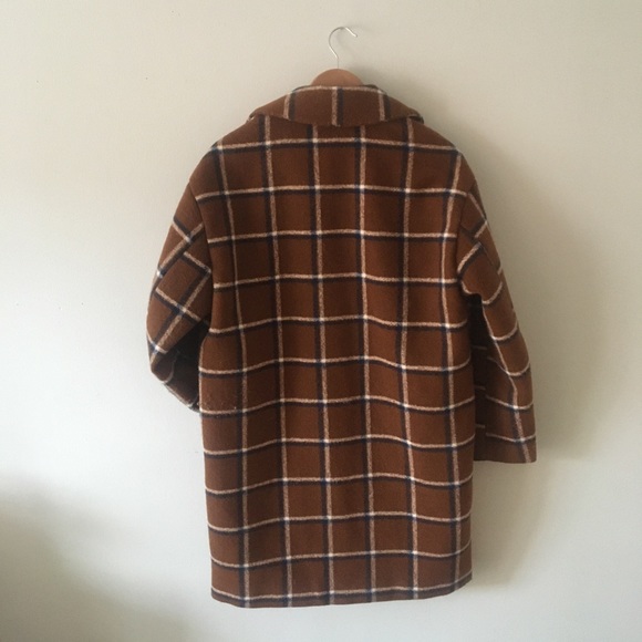 NO LONGER AVAILABLE MANGO Checked Lapel Coat - Picture 7 of 13